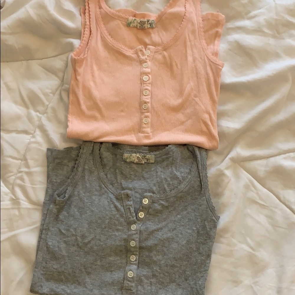 Super soft Henley Tanks